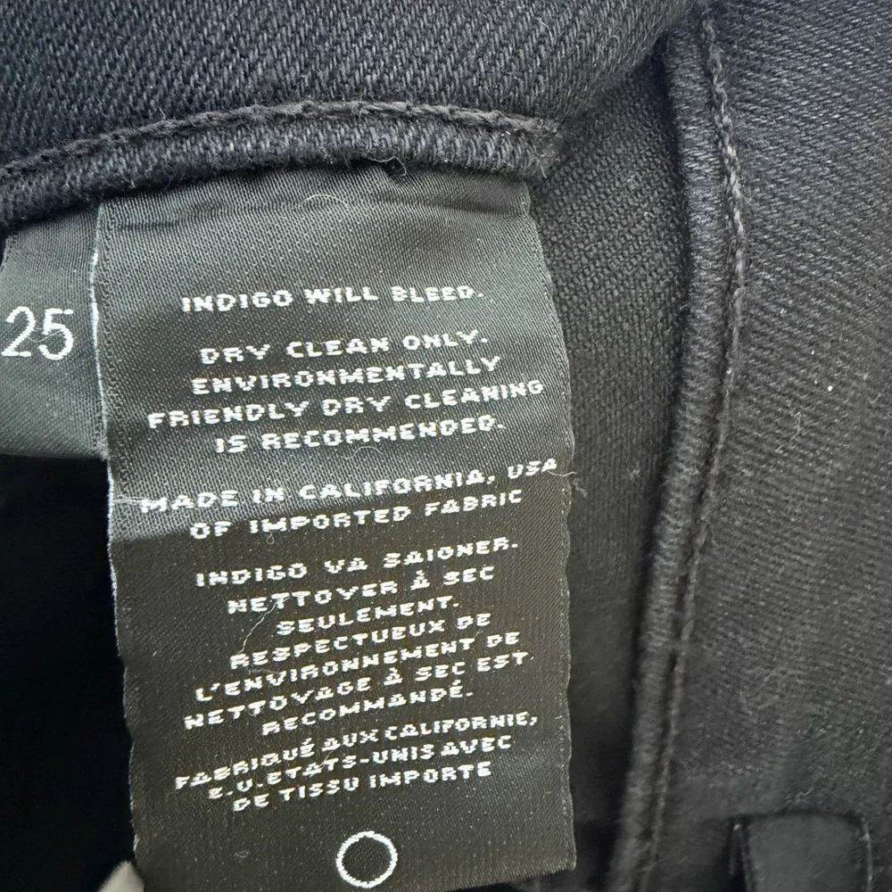 NWOT J Brand Black- Blue (light metallic finish) Jean Size 25 Skinny!  Stretch! - Picture 4 of 7